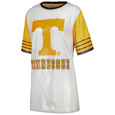 Women's Gameday Couture White Tennessee Volunteers Chic Full Sequin Jersey Dress