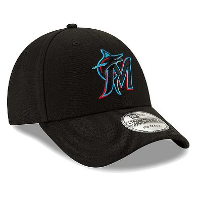 Men's New Era Black Miami Marlins The League 9FORTY Adjustable Hat