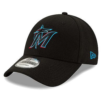 Men's New Era Black Miami Marlins The League 9FORTY Adjustable Hat