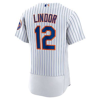 Men's Nike Francisco Lindor White New York Mets Home Authentic Player Jersey