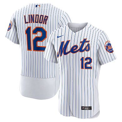 Men's Nike Francisco Lindor White New York Mets Home Authentic Player Jersey