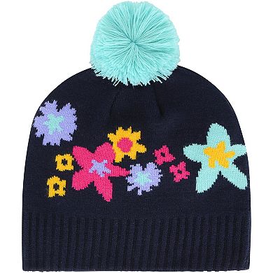Girls Youth '47 Navy Ohio State Buckeyes Buttercup Knit Beanie with Pom