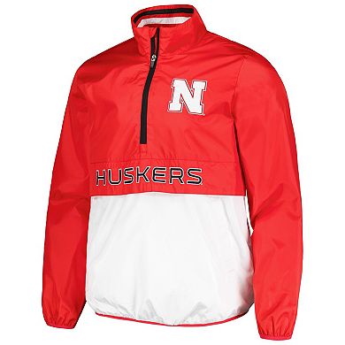 Men's G-III Sports by Carl Banks Scarlet Nebraska Huskers CornermanÂ Half-Zip Top