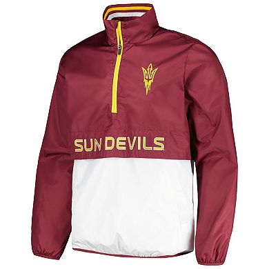 Men's G-III Sports by Carl Banks Maroon Arizona State Sun Devils CornermanÂ Half-Zip Top