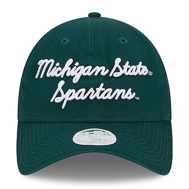 Women's New Era Green Michigan State Spartans Script 9TWENTY Adjustable Hat