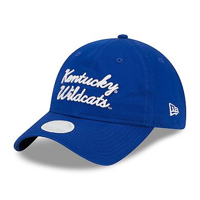 Women's New Era Royal Kentucky Wildcats Script 9TWENTY Adjustable Hat