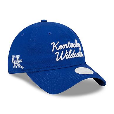 Women's New Era Royal Kentucky Wildcats Script 9TWENTY Adjustable Hat