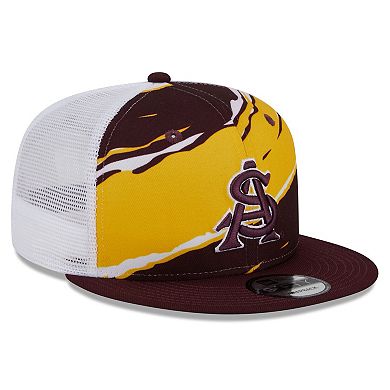 Men's New Era Maroon Arizona State Sun Devils Tear Trucker 9FIFTY Snapback Hat