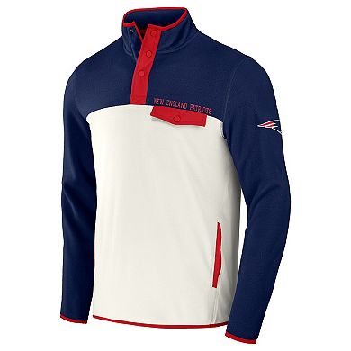 Men's NFL x Darius Rucker Collection by Fanatics Navy/Cream New England Patriots Micro Fleece Quarter-Snap Jacket