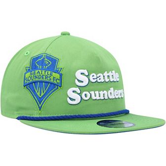 Men's New Era Rave Green Seattle Sounders FC Heritage The Golfer Snapback Hat