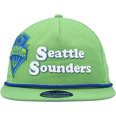 Men's New Era Rave Green Seattle Sounders FC Heritage The Golfer Snapback Hat