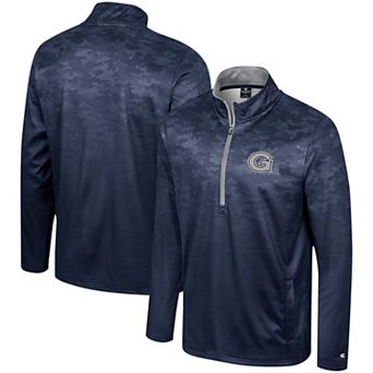 Men's Colosseum Navy Georgetown Hoyas The Machine Half-Zip Jacket