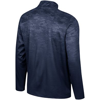 Men's Colosseum Navy Georgetown Hoyas The Machine Half-Zip Jacket