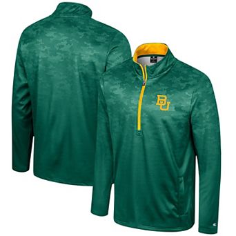 Men's Colosseum Green Baylor Bears The Machine Half-Zip Jacket