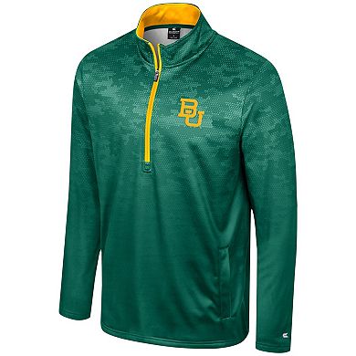Men's Colosseum Green Baylor Bears The Machine Half-Zip Jacket