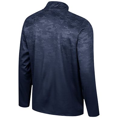 Men's Colosseum Navy Auburn Tigers The Machine Half-Zip Jacket