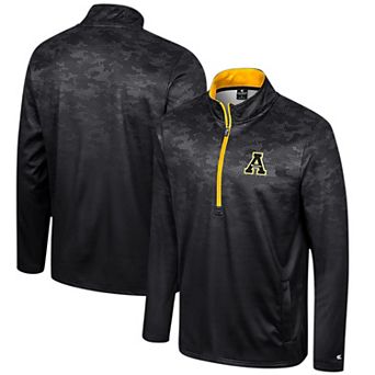 Men's Colosseum Black Appalachian State Mountaineers The Machine Half-Zip Jacket