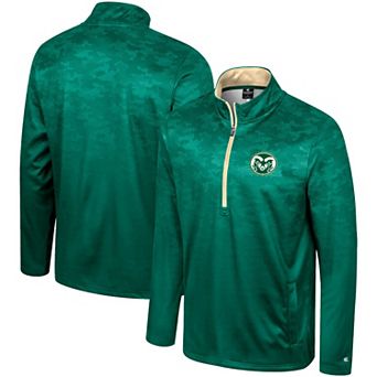 Men's Colosseum Green Colorado State Rams The Machine Half-Zip Jacket