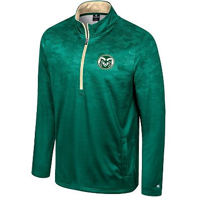 Men's Colosseum Green Colorado State Rams The Machine Half-Zip Jacket