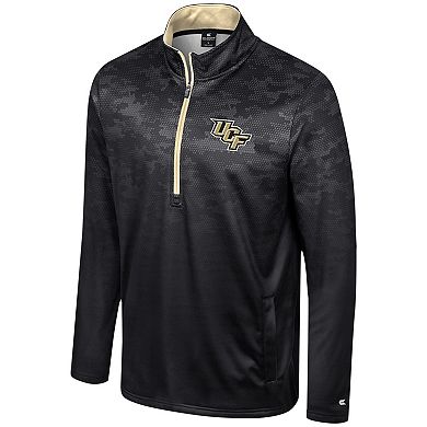 Men's Colosseum Black UCF Knights The Machine Half-Zip Jacket