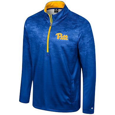 Men's Colosseum Royal Pitt Panthers The Machine Half-Zip Jacket
