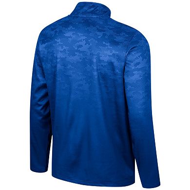 Men's Colosseum Royal Pitt Panthers The Machine Half-Zip Jacket