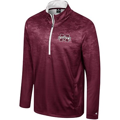 Men's Colosseum Maroon Mississippi State Bulldogs The Machine Half-Zip Jacket
