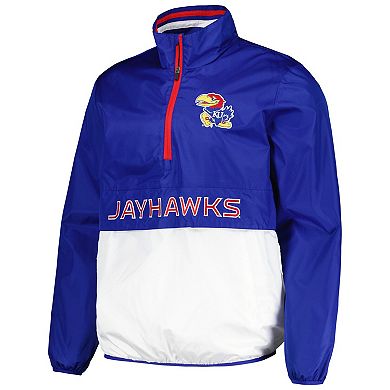 Men's G-III Sports by Carl Banks Royal Kansas Jayhawks CornermanÂ Half-Zip Top