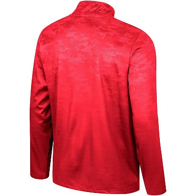 Men's Colosseum Scarlet Nebraska Huskers The Machine Half-Zip Jacket