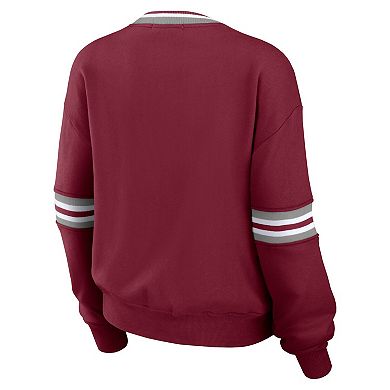 Women's WEAR by Erin Andrews Crimson Alabama Crimson Tide Vintage Pullover Sweatshirt