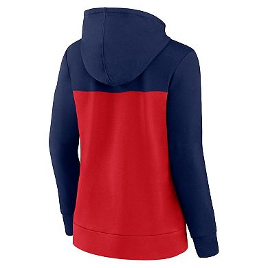 Women's Fanatics Branded Navy/Red Boston Red Sox Take The Field Colorblocked Hoodie Full-Zip Jacket