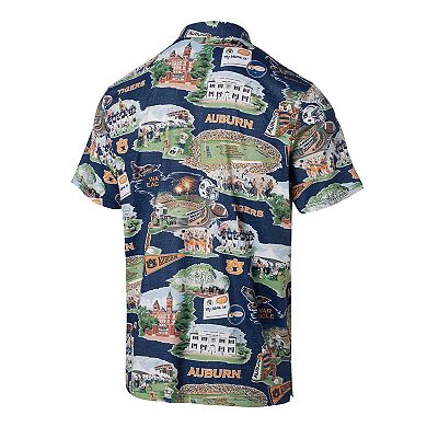 Men's Reyn Spooner Navy Auburn Tigers Scenic Polo