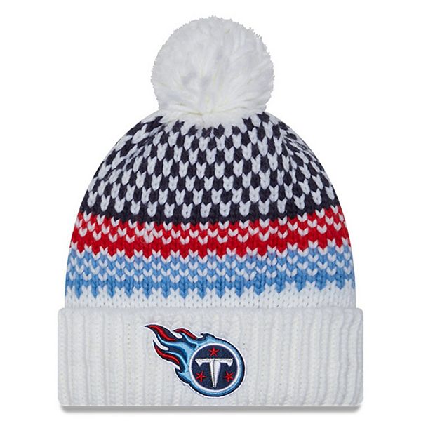 Women's New Era White Tennessee Titans 2023 Sideline Cuffed Knit Hat ...