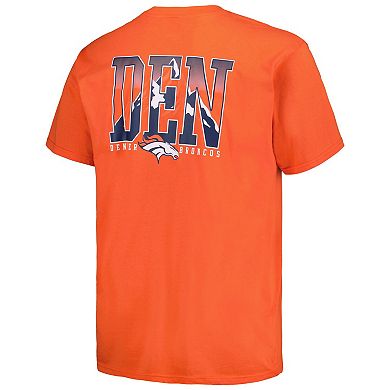 Men's Profile Orange Denver Broncos Big & Tall Two-Sided T-Shirt