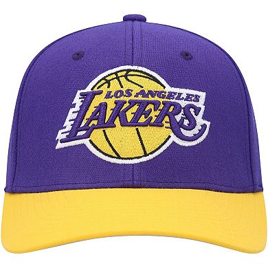 Men's Mitchell & Ness Purple/Gold Los Angeles Lakers MVP Team Two-Tone 2.0 Stretch-Snapback Hat