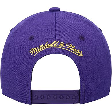 Men's Mitchell & Ness Purple/Gold Los Angeles Lakers MVP Team Two-Tone 2.0 Stretch-Snapback Hat