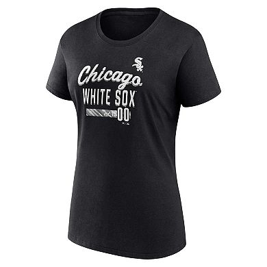 Women's Fanatics Branded Black Chicago White Sox Logo Fitted T-Shirt