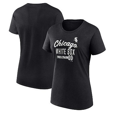 Women's Fanatics Branded Black Chicago White Sox Logo Fitted T-Shirt