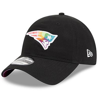 Men's New Era Black New England Patriots 2023 NFL Crucial Catch 9TWENTY Adjustable Hat