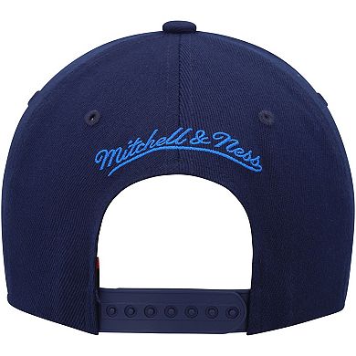 Men's Mitchell & Ness Navy/Blue Oklahoma City Thunder MVP Team Two-Tone 2.0 Stretch-Snapback Hat
