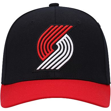 Men's Mitchell & Ness Black/Red Portland Trail Blazers MVP Team Two-Tone 2.0 Stretch-Snapback Hat