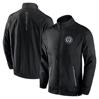 Men's Fanatics Black Philadelphia Union Header Raglan Full-Zip Jacket