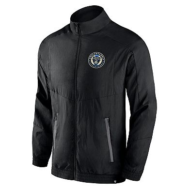 Men's Fanatics Black Philadelphia Union Header Raglan Full-Zip Jacket
