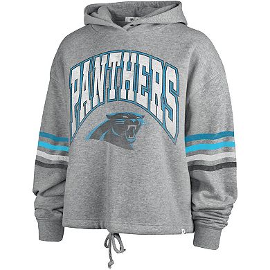 Women's '47 Heather Gray Carolina Panthers Upland Bennett Pullover Hoodie