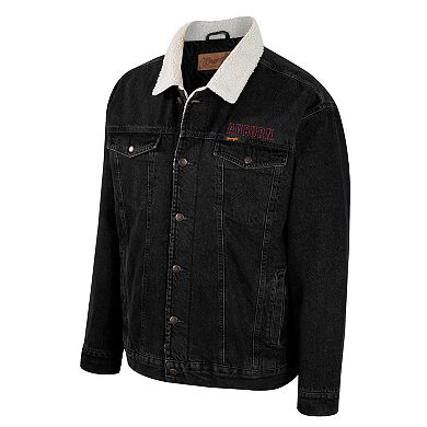 Men's Colosseum x Wrangler Charcoal Auburn Tigers Western Button-Up Denim Jacket