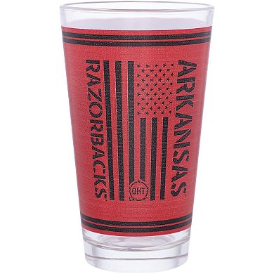Arkansas Razorbacks 16oz. OHT Military Appreciation Pint Glass