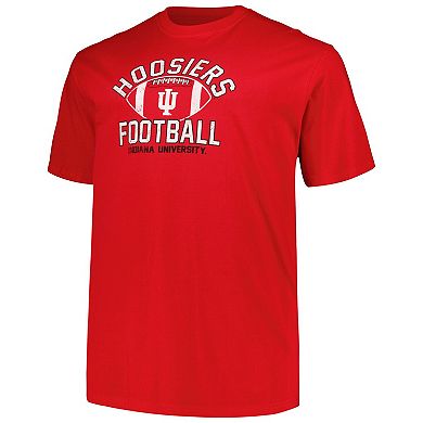 Men's Champion Crimson Indiana Hoosiers Big & Tall Football Helmet T-Shirt