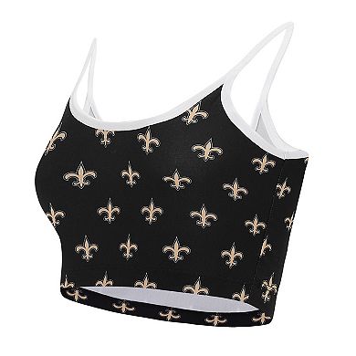 Women's Concepts Sport Black New Orleans Saints Gauge Lounge Bralette