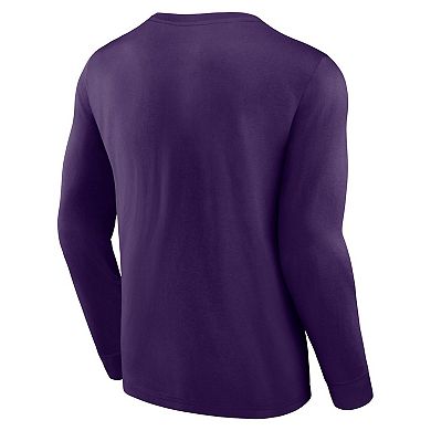Men's Fanatics Branded Purple Phoenix Suns Baseline Long Sleeve T-Shirt