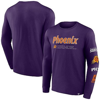 Men's Fanatics Branded Purple Phoenix Suns Baseline Long Sleeve T-Shirt